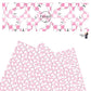 Pink and white checker with white ghosts faux leather sheets