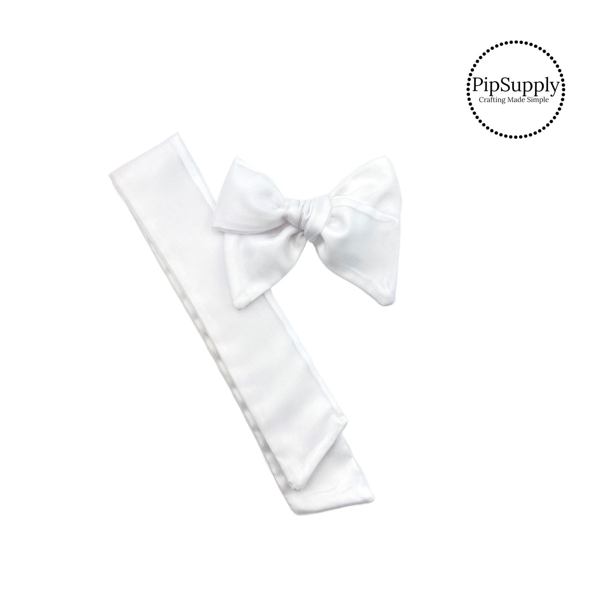 Solid white organza shaker hair bow
