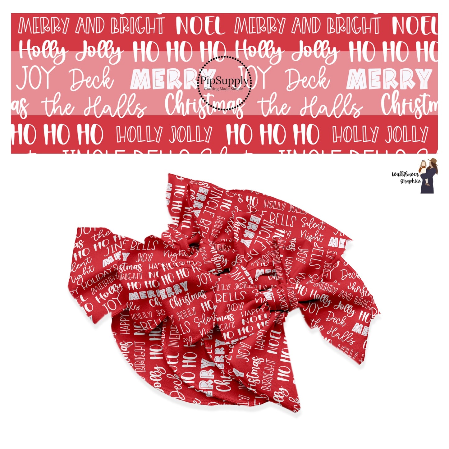 Fancy sayings on red hair bow strips