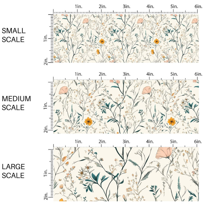 This Easter themed fabric by the yard features Easter wildflowers. This fun pattern fabric can be used for all your sewing and crafting needs!