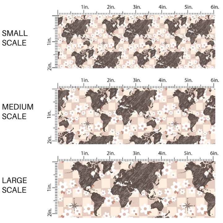These travel themed fabric by the yard features wanderlust map pattern. This fun pattern fabric can be used for all your sewing and crafting needs!