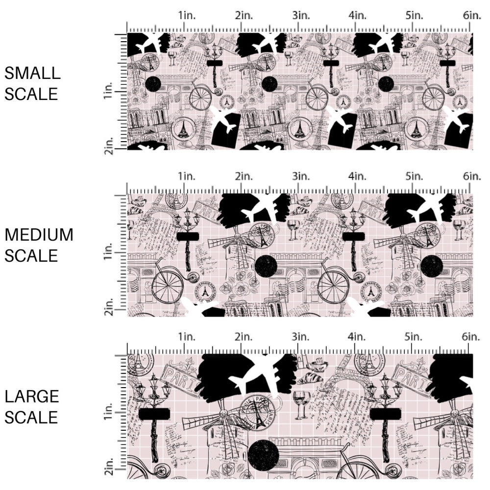 These travel themed fabric by the yard features airplanes, passport stamps, and maps pattern. This fun pattern fabric can be used for all your sewing and crafting needs!