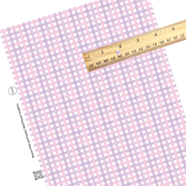 These spring pastel pattern themed faux leather sheets contain the following design elements: light pink and light purple plaid pattern. Our CPSIA compliant faux leather sheets or rolls can be used for all types of crafting projects.