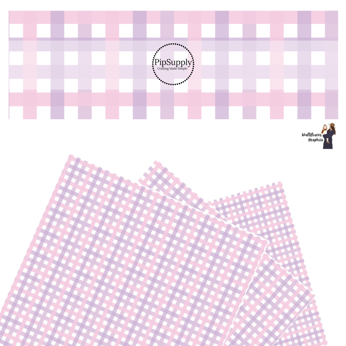 These spring pastel pattern themed faux leather sheets contain the following design elements: light pink and light purple plaid pattern. Our CPSIA compliant faux leather sheets or rolls can be used for all types of crafting projects.