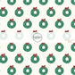 These Christmas themed pattern fabric by the yard features the following design elements: holiday wreaths with red bows on cream. This fun themed fabric can be used for all your sewing and crafting needs!