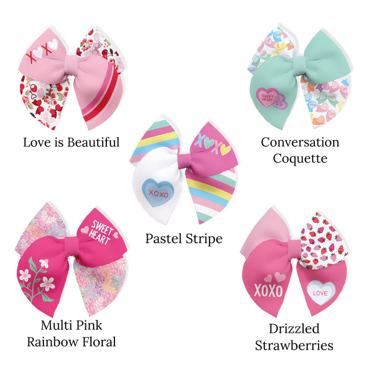 XOXO Convo Hearts Sailor Neoprene DIY Hair Bows