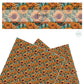 Yellow sunflowers with blue leaves faux leather sheets