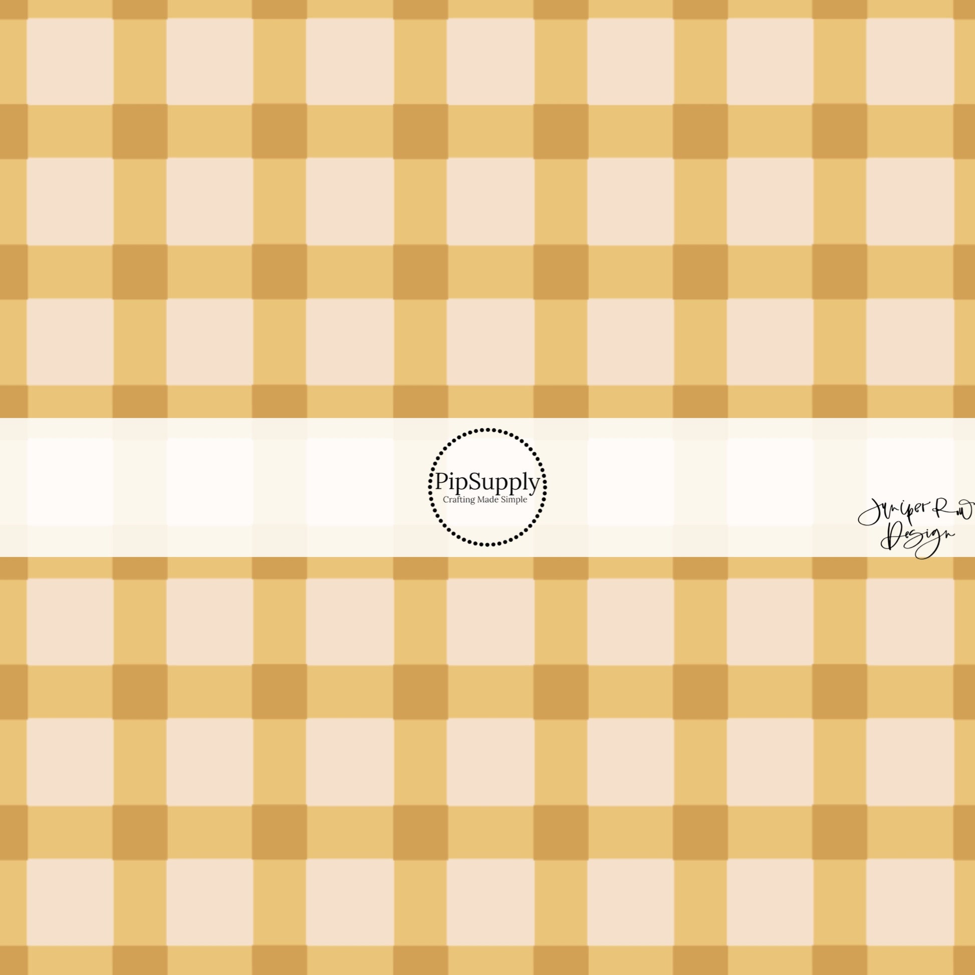 This summer fabric by the yard features summer haze yellow and cream plaid pattern. This fun summer themed fabric can be used for all your sewing and crafting needs!