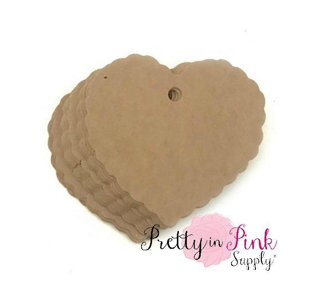 Heart Tag Kraft Card Stock - Pretty in Pink Supply