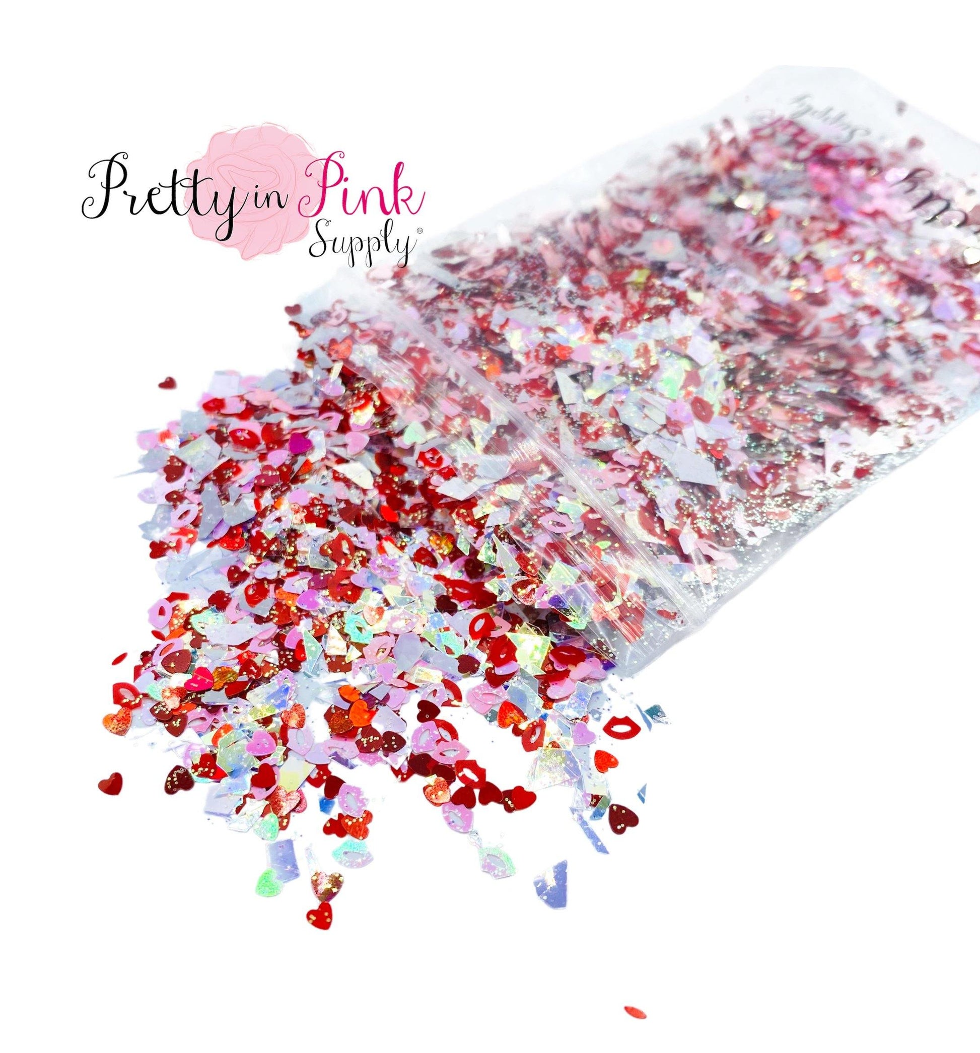 Be My Valentine | 1/2 oz. Loose Glitter - Pretty in Pink Supply