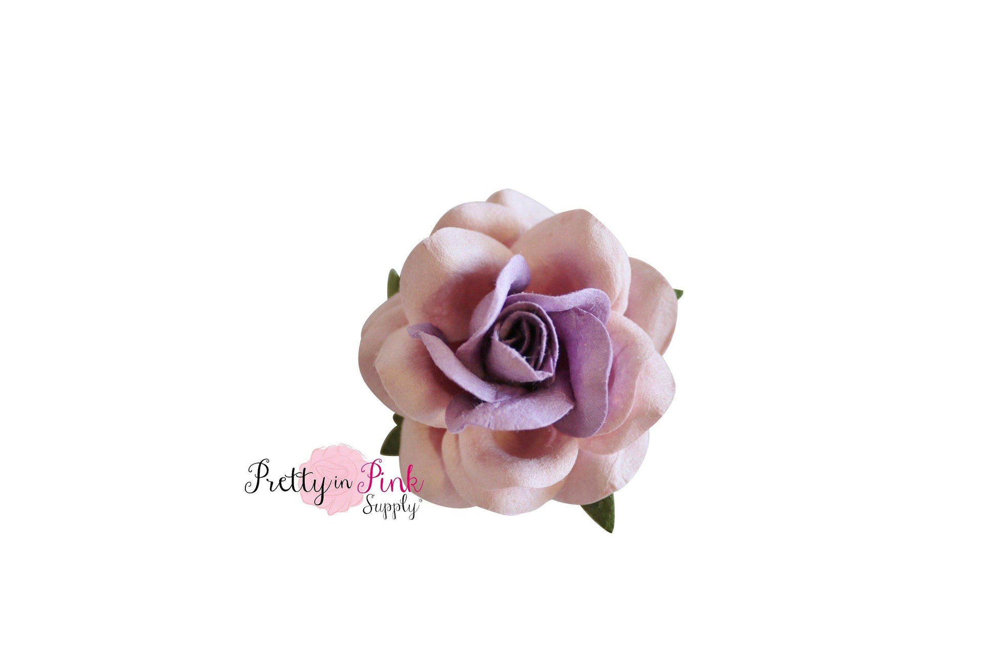 1.5" PREMIUM Pink Lilac/Purple Center Paper Rose - Pretty in Pink Supply