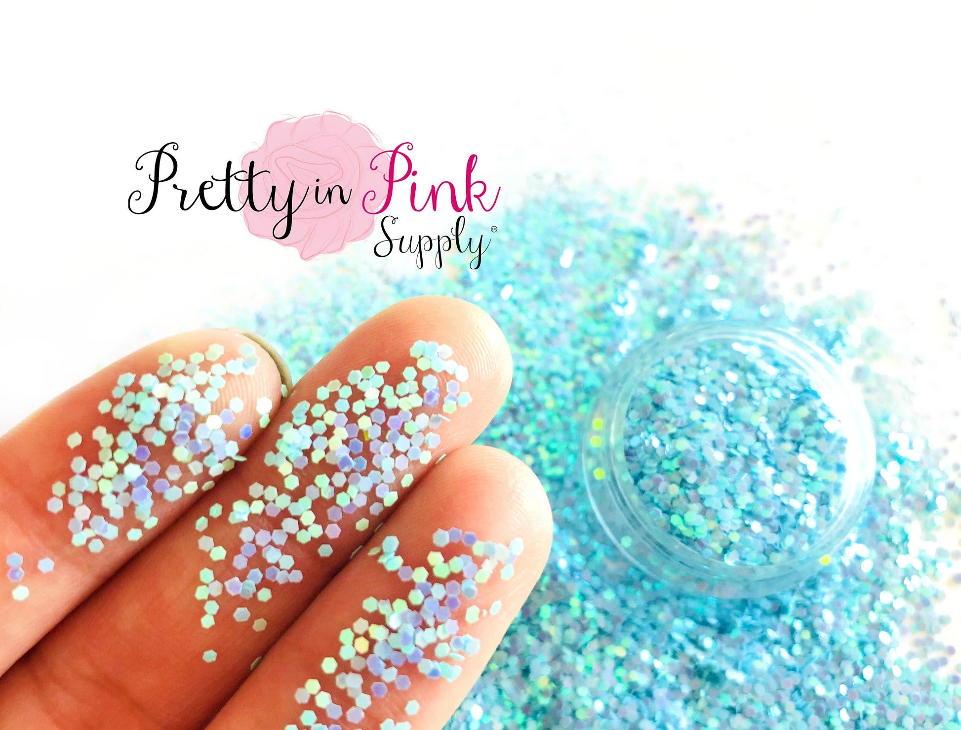 Sky Blue Chunky Loose Glitter - Pretty in Pink Supply