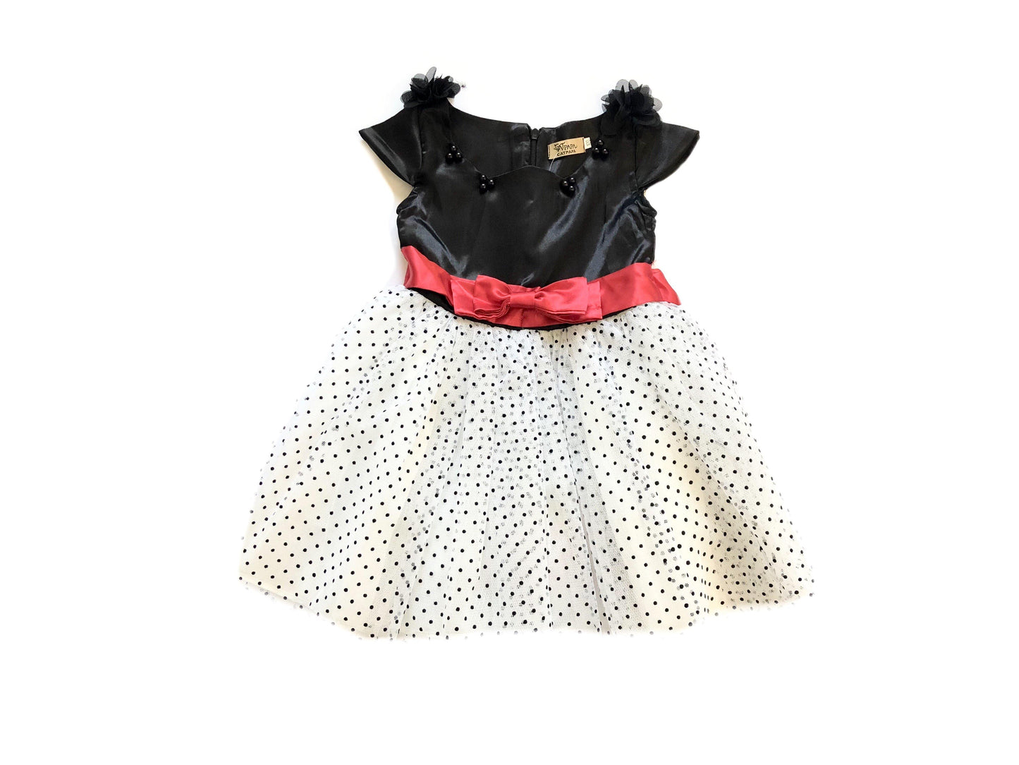 Satin Tulle Polka Dot Dress - Pretty in Pink Supply