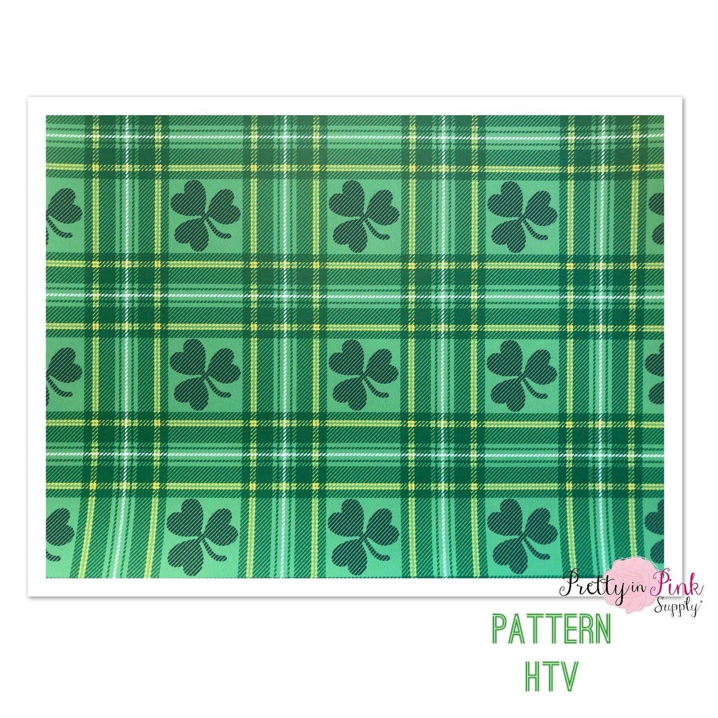 Pattern HTV- St Patrick Plaid - Pretty in Pink Supply