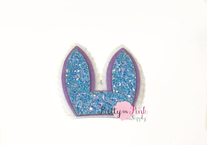 NEW GLITTER Bunny Ears Felt Cut Out Applique - Pretty in Pink Supply