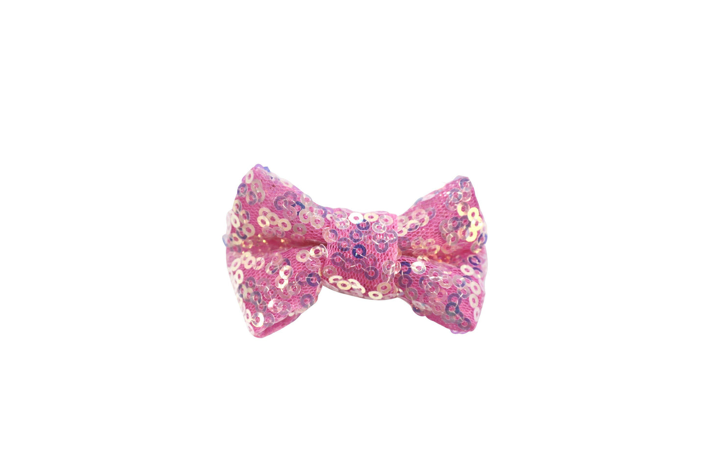 2" IRIDESCENT Small Sequin Bow - Pretty in Pink Supply