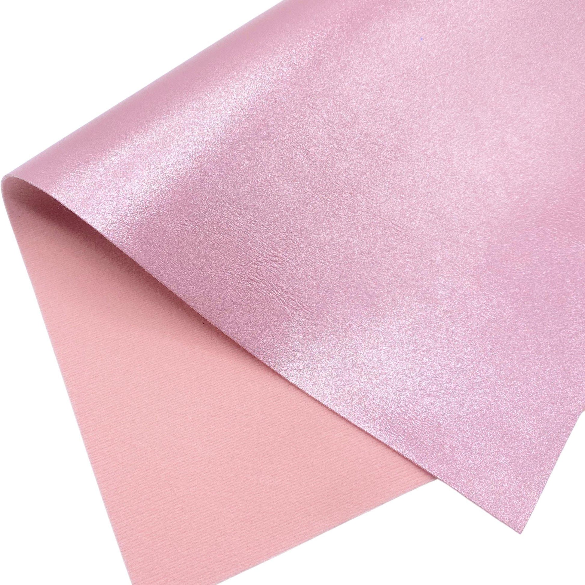 Distressed PEARL Faux Leather Sheet - Pretty in Pink Supply
