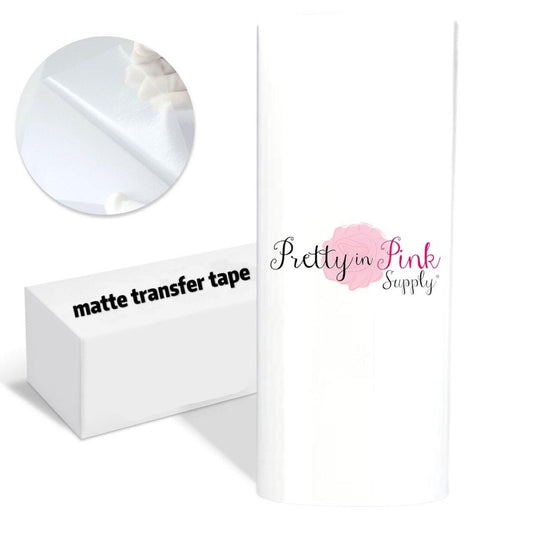 Matte Clear Vinyl Transfer Tape | 12" x 12" Sheet - Pretty in Pink Supply