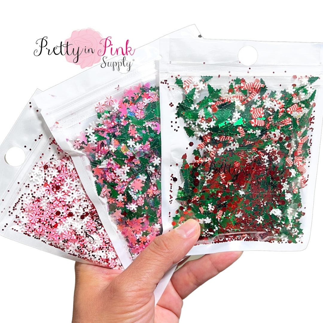 Merry and Bright Mixes | Mixed Clay and Sequins