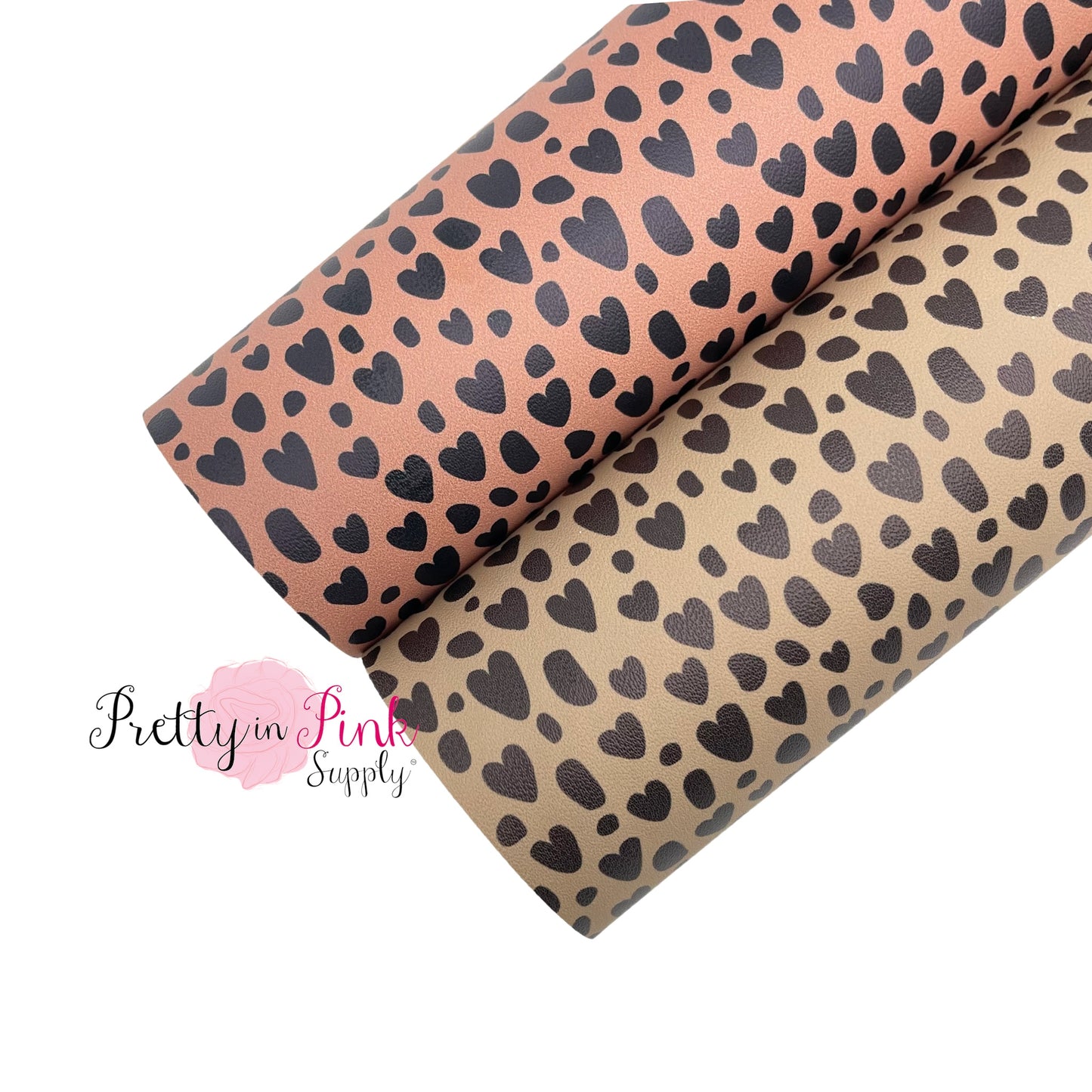 Leopard Hearts | Faux Leather Sheet | Hey Cute Design