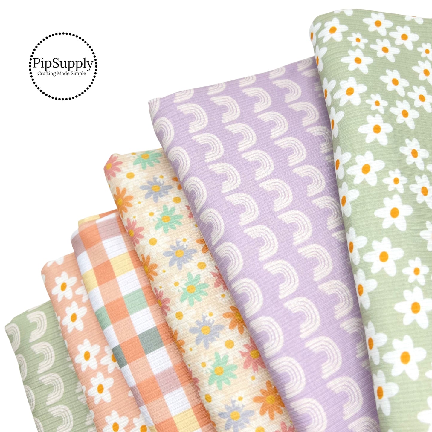 Everyday Floral | The Peachy Dot | Ribbed Fabric