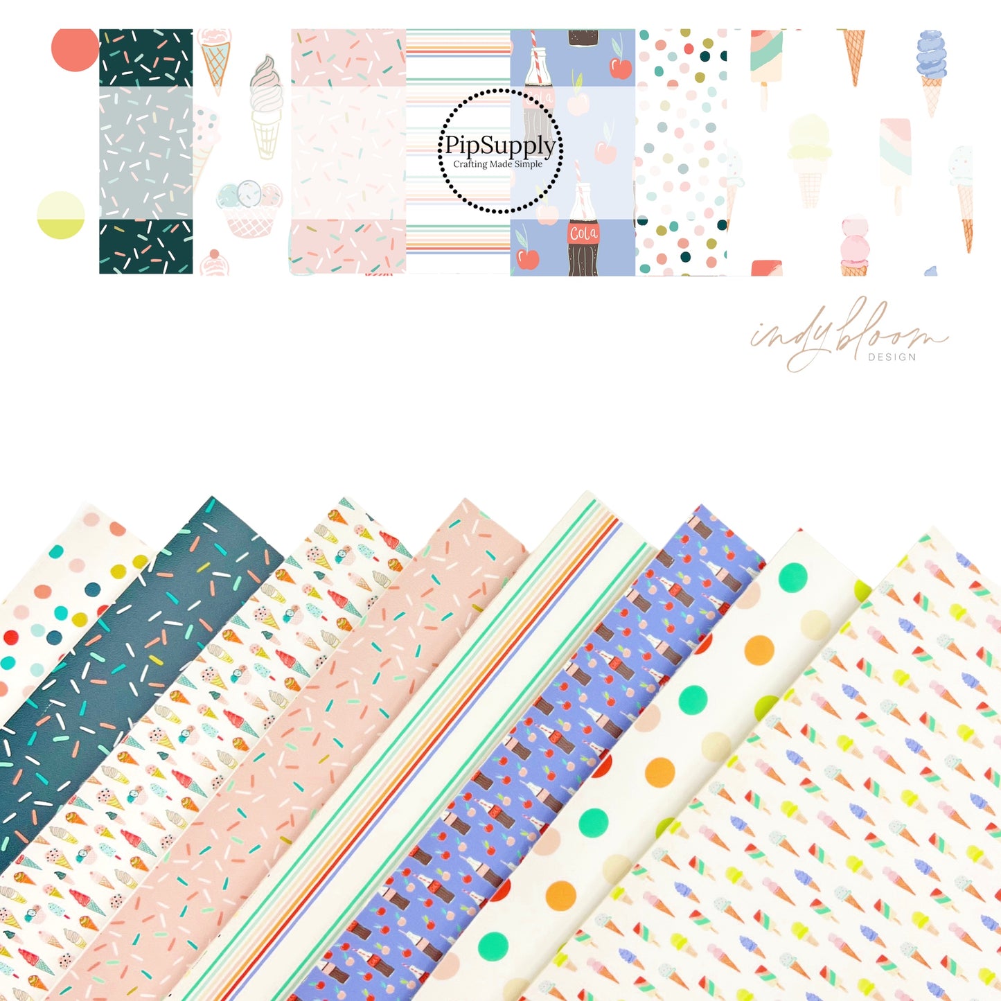 Soda Pop And Treats | Indy Bloom | Faux Leather Sheets