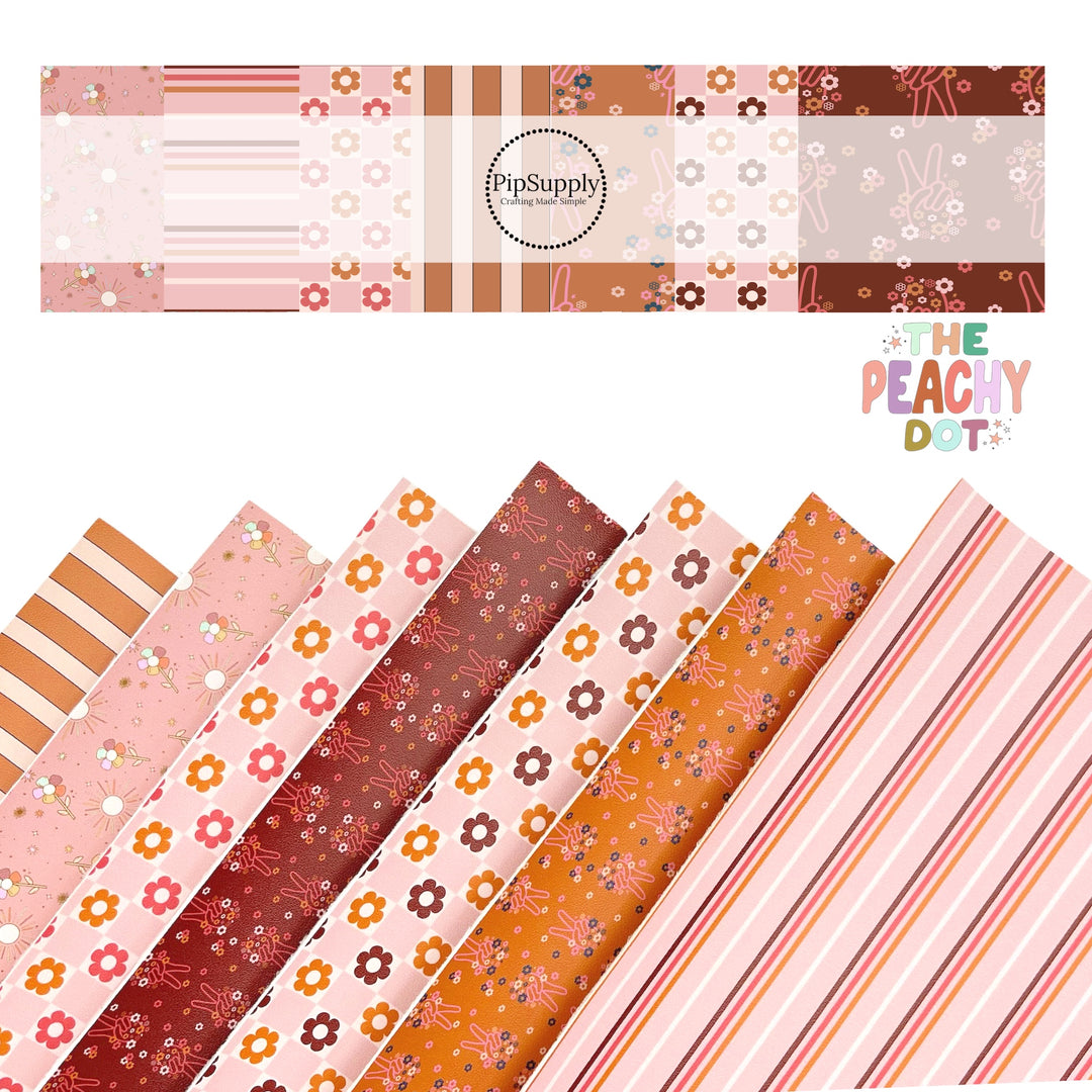 Boho Peace | The Peachy Dot | Faux Leather Sheets