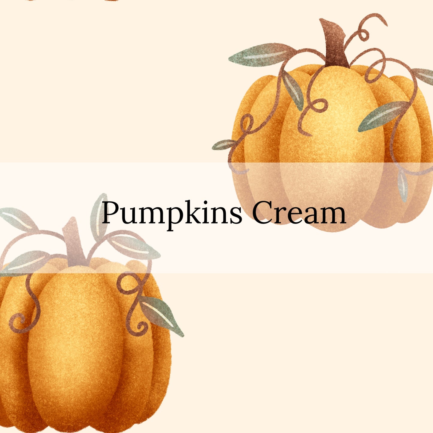 Cream Pumpkins Bow Strips