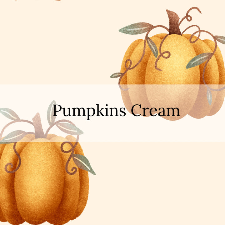 Cream Pumpkins Bow Strips