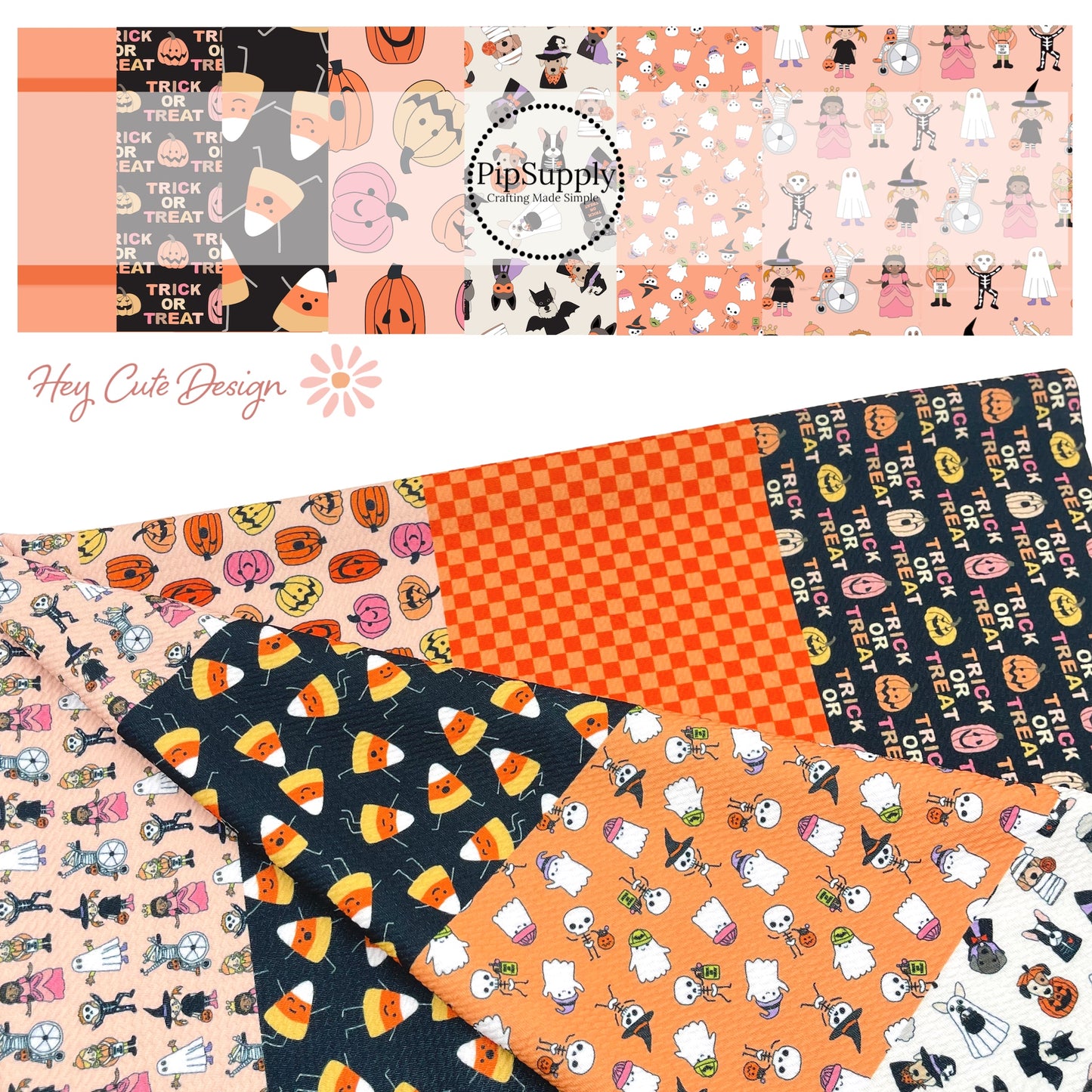 Treats and Dress Up Strip Collection | Hey Cute Design | Liverpool Bullet Fabric