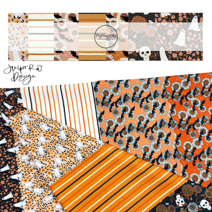 Bats and Sunflowers Strip Collection | Juniper Row | Fabric Strips