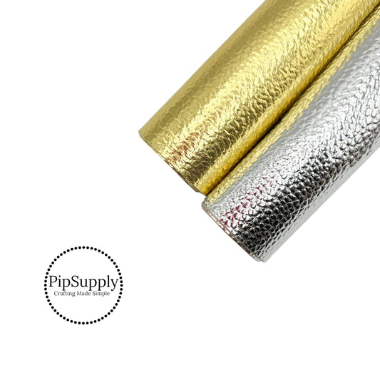 Metallic Textured | Faux Leather Sheets