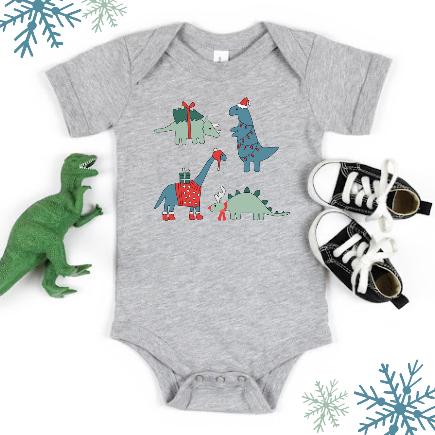 Sublimation or DTF Transfers | Hey Cute Design | Cool Christmas Dinos