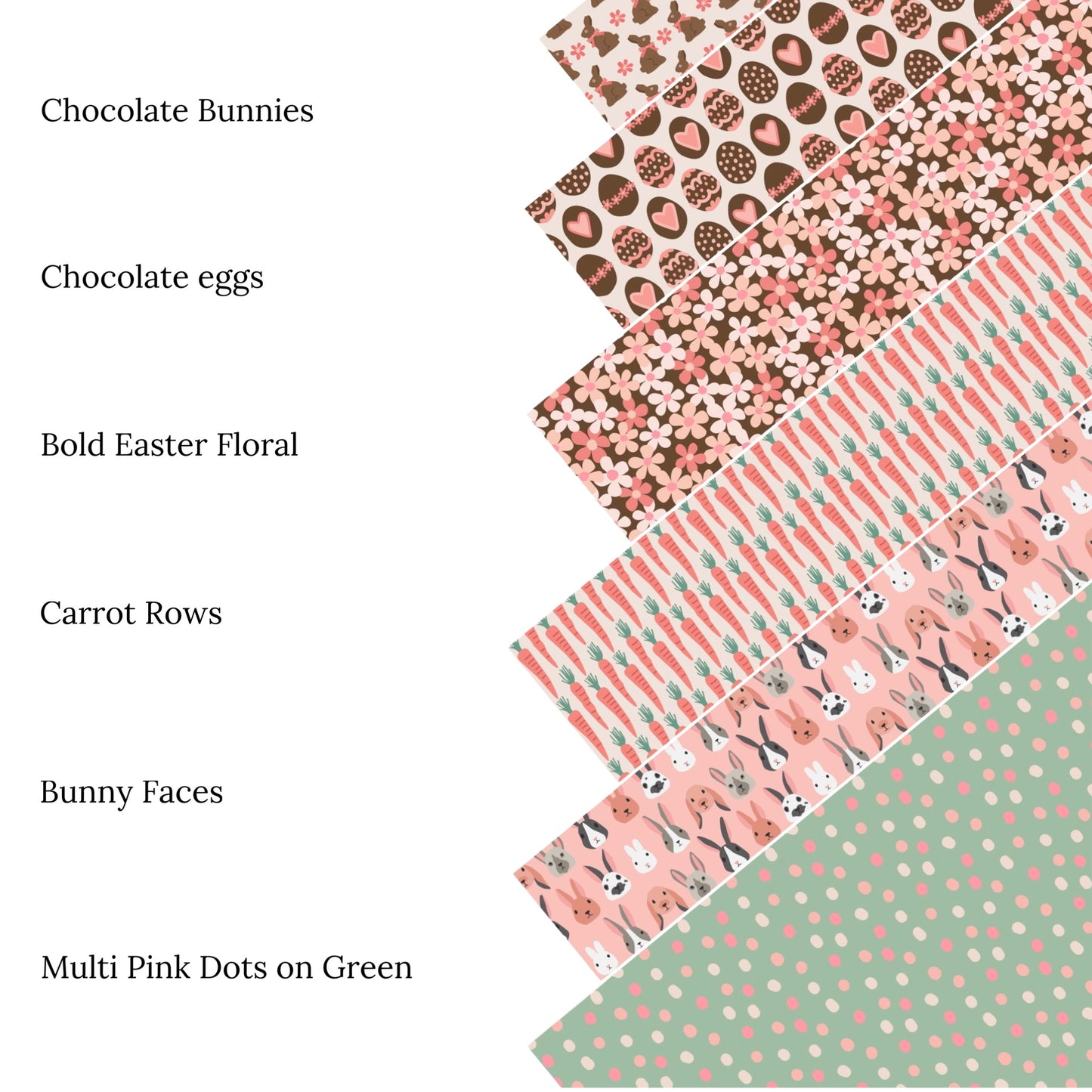 Chocolate Eggs Faux Leather Sheet