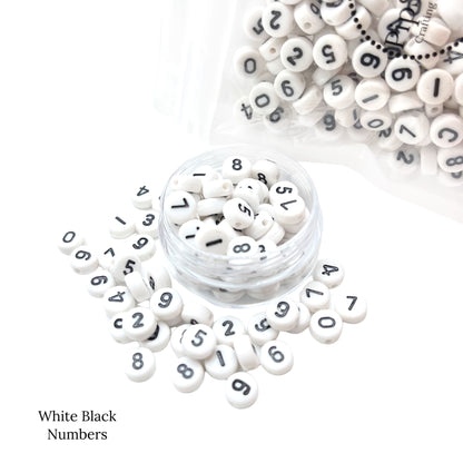 7mm Number Beads | Round Acrylic Beads