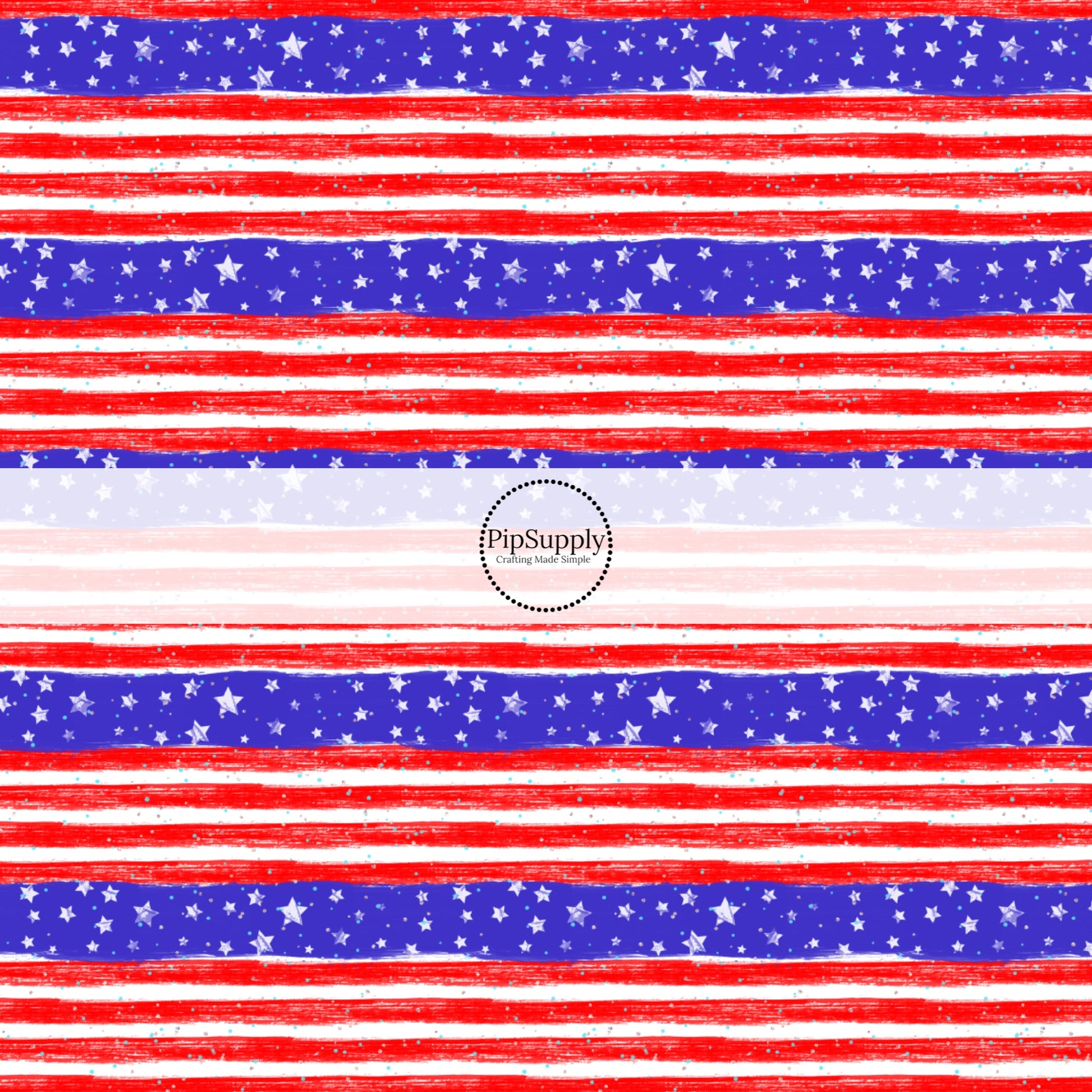 American flag printed fabric by the yard.