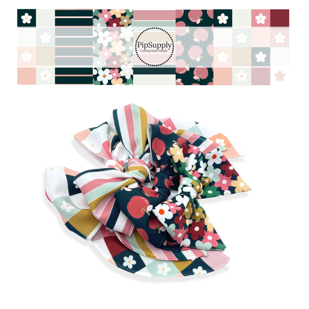 Apples And Daisies | Muse Blooms Design | Bow Strips