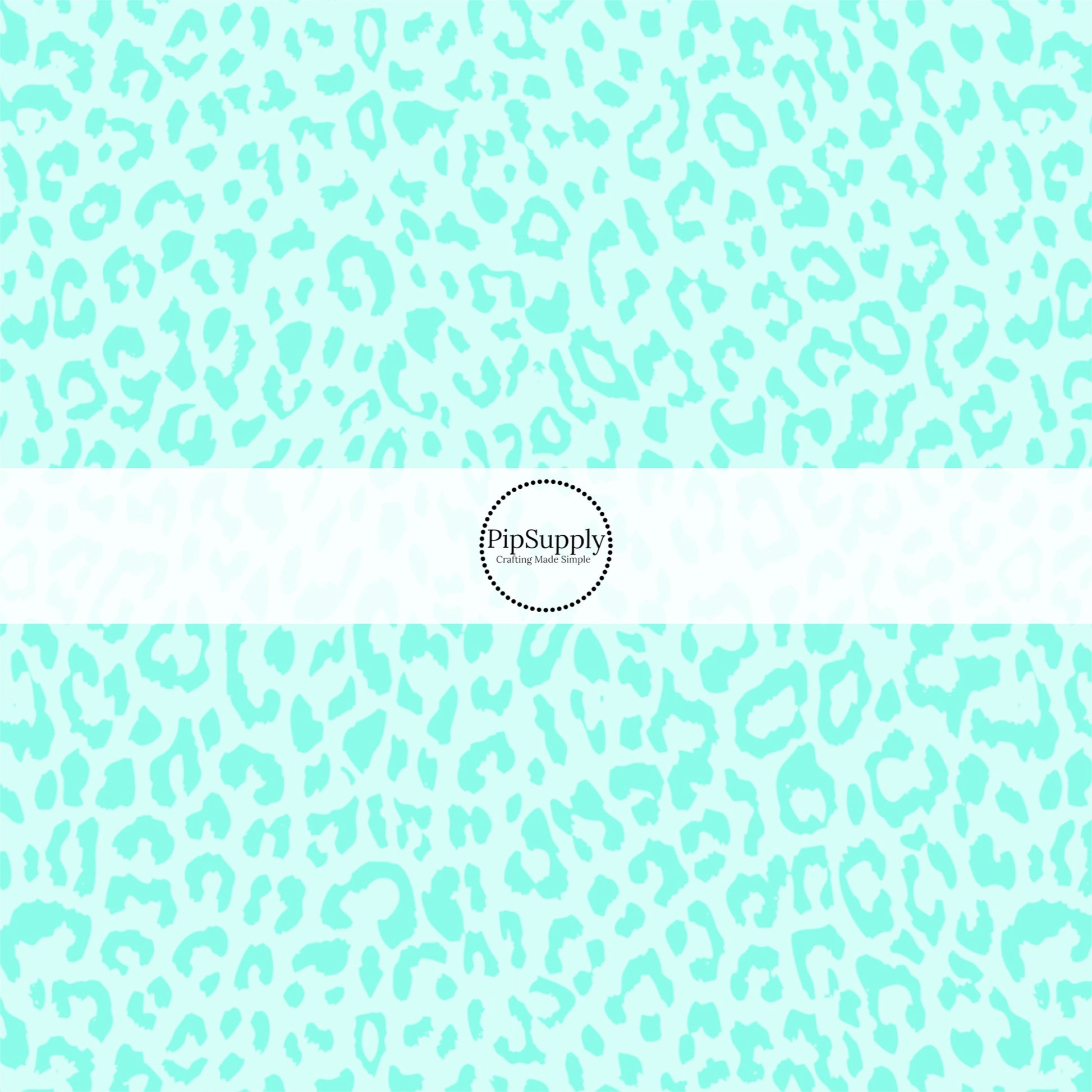 Neon blue leopard print fabric by the yard - Cheetah Print Fabric 