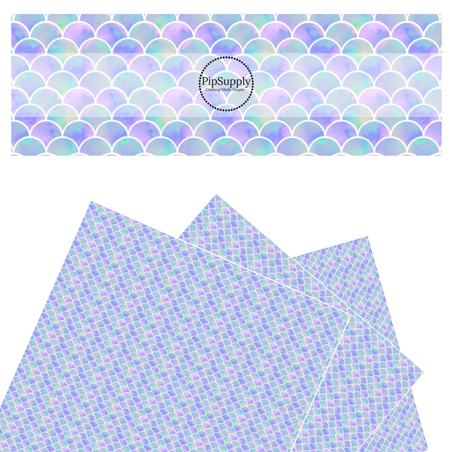 Mermaid scale inspired pastel faux leather sheet.