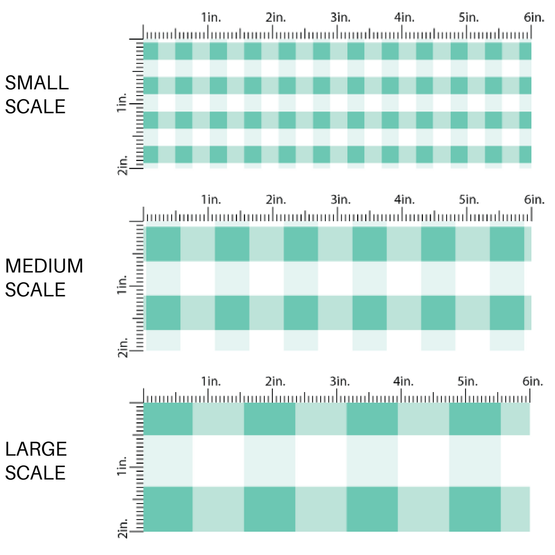 Aqua and mint plaid fabric by the yard scaled image guide - Spring Gingham Fabric 