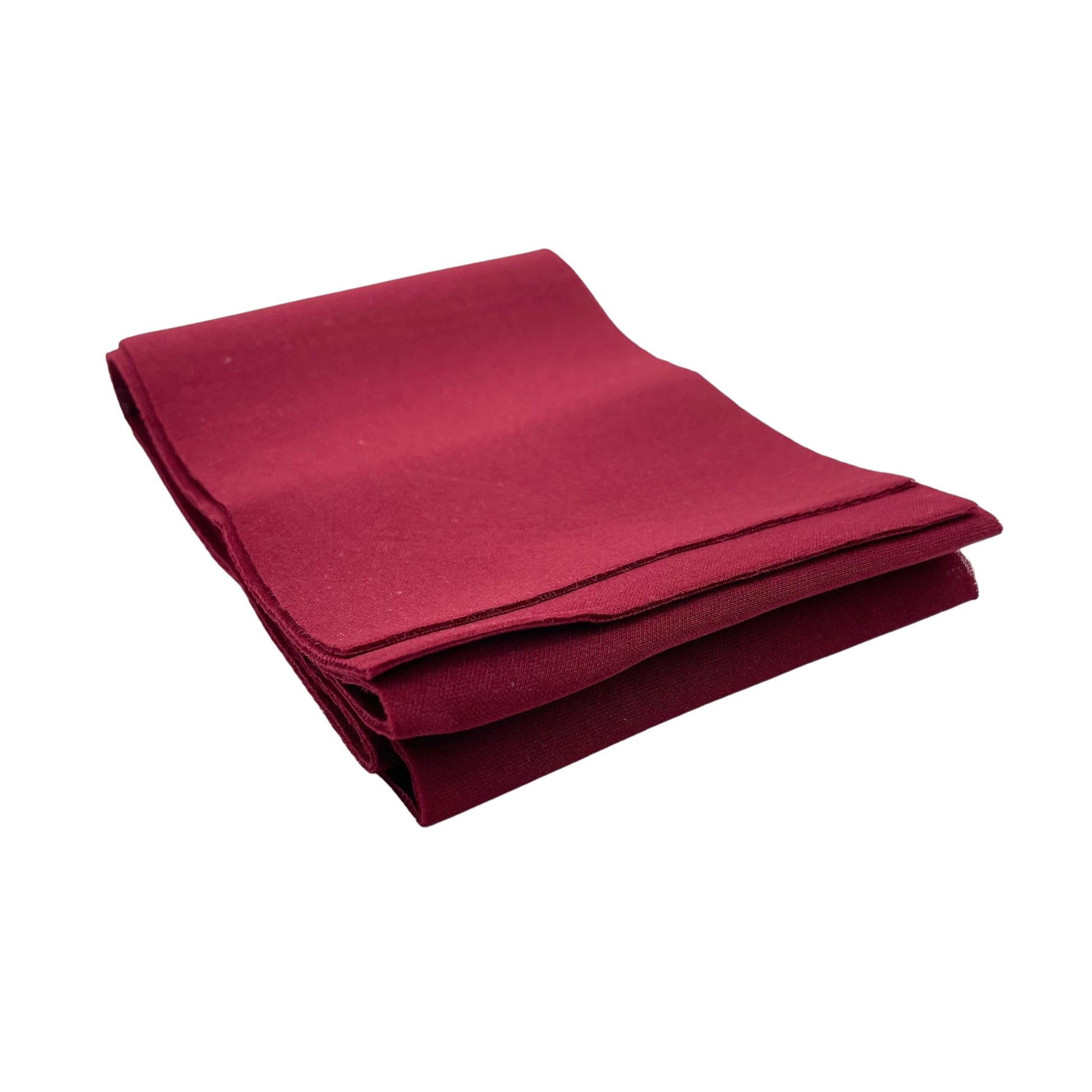 Folded neoprene fabric strip in the color burgundy cabernet.