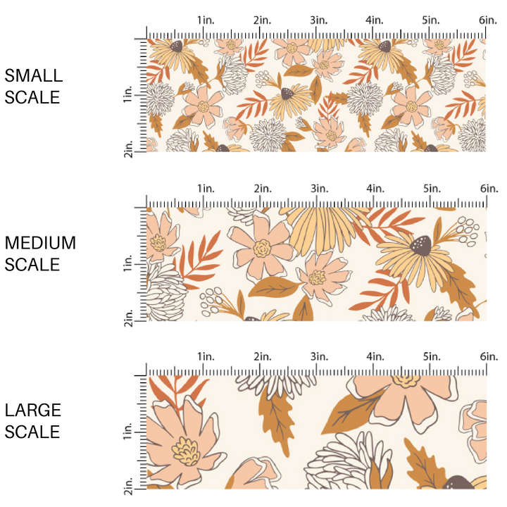 Autumn pumpkins, florals, and stripes high quality fabric adaptable for all your crafting needs. Make cute baby headwraps, fun girl hairbows, knotted headbands for adults or kids, clothing, and more!