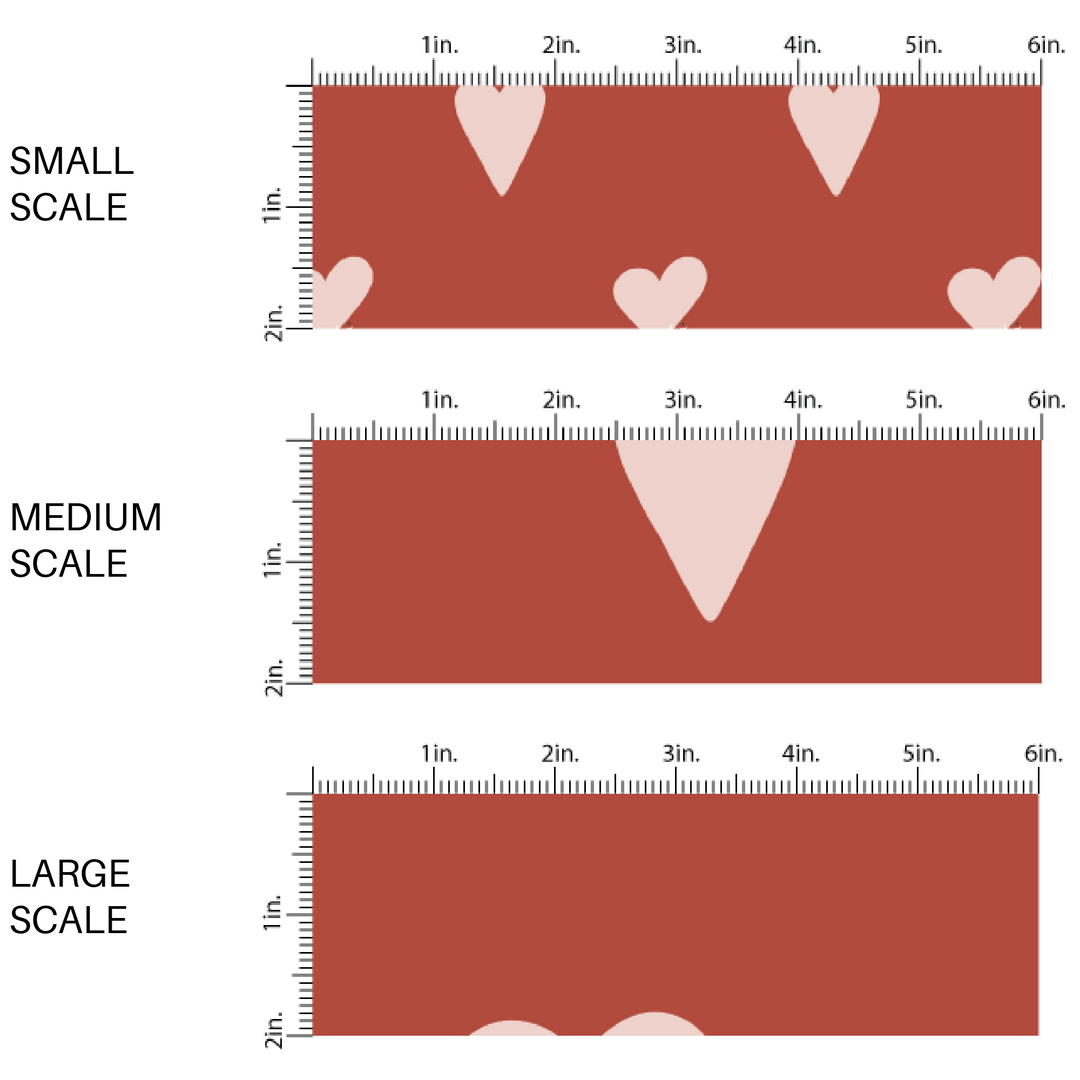 Red Fabric by the Yard with Light pink hearts Image Guide