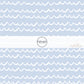 Periwinkle colored fabric by the yard with white ocean waves