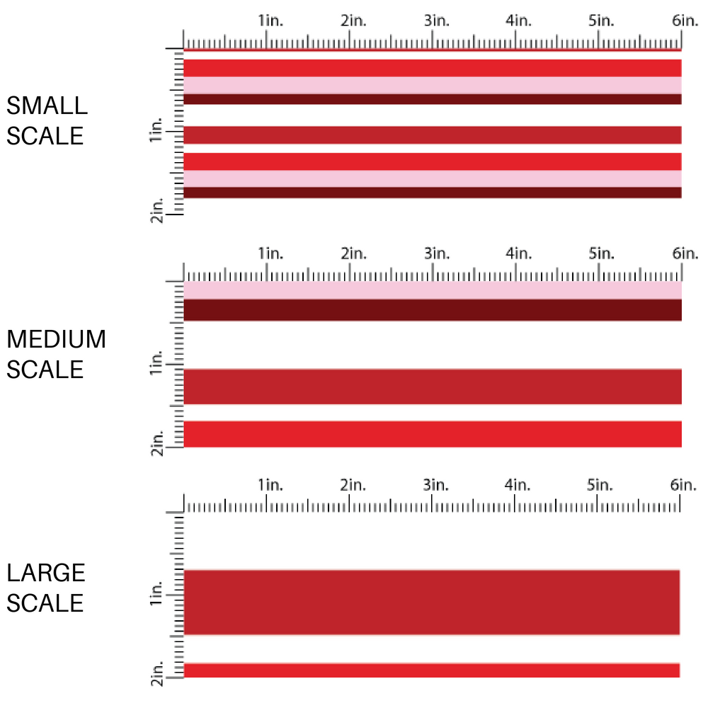 Striped Fabric swatch with red and pink stripes image guide Fabric by the Yard