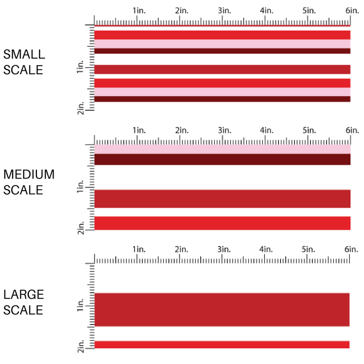 Striped Fabric swatch with red and pink stripes image guide Fabric by the Yard
