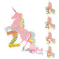 "Birthday Girl" Unicorn Age Glitter Iron On - Pretty in Pink Supply