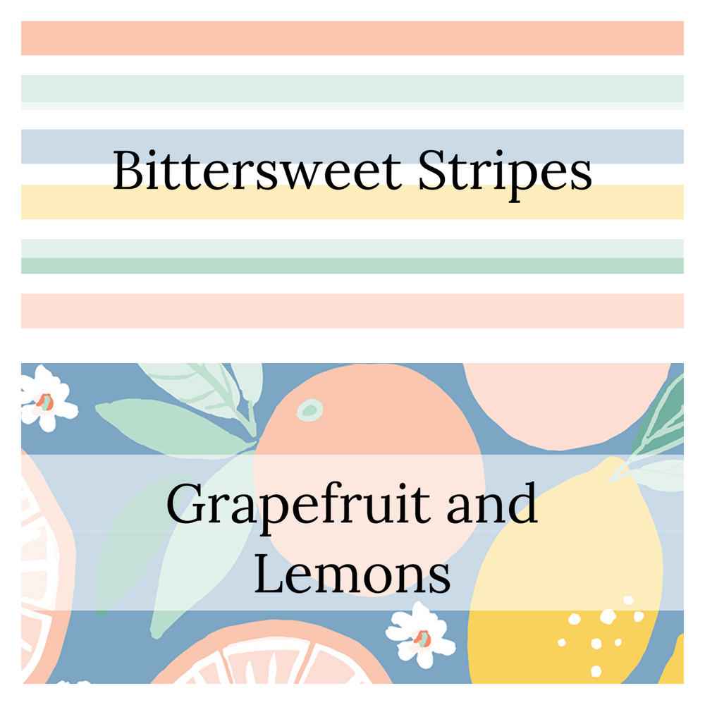 Fruit and stripe pattern high quality fabric adaptable for all your crafting needs. Make cute baby headwraps, fun girl hairbows, knotted headbands for adults or kids, clothing, and more!