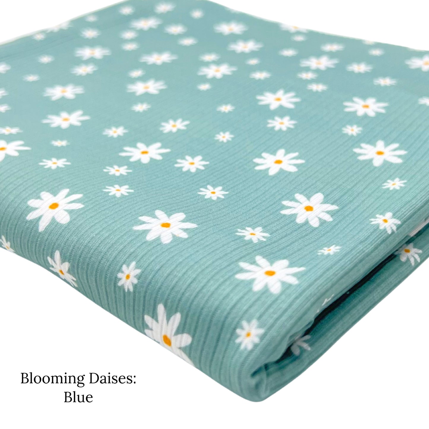 Delicate Dino Blooms | Ribbed Fabric
