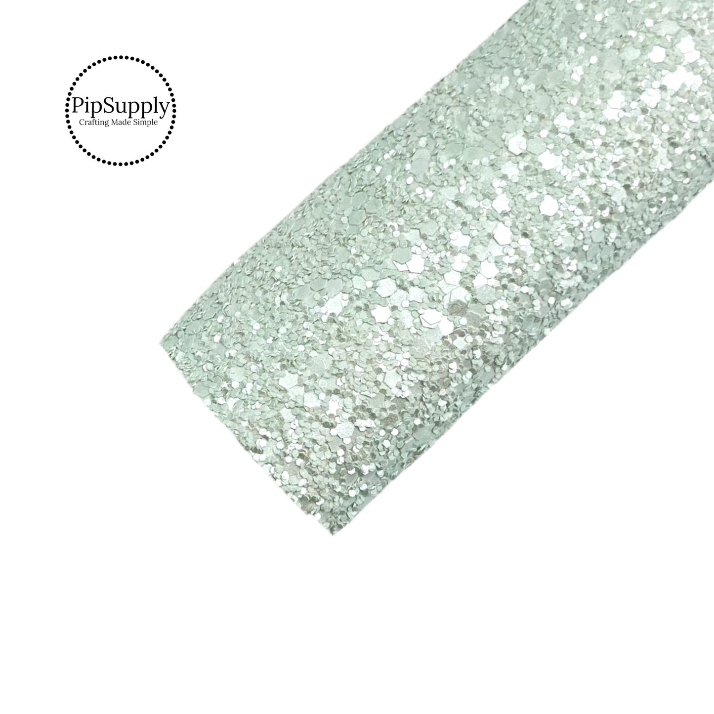 Pale blue solid frosted chunky glitter sheet